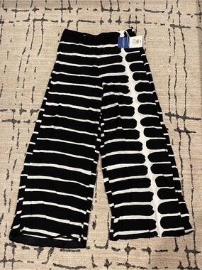 NWT Marimekko for Target Black and White Abstract Pattern Pants Size Large
